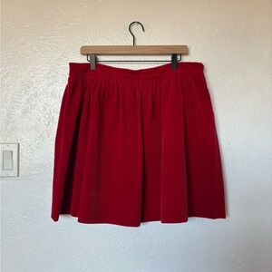 Ralph Lauren corduroy Vibrant Red A-Line Skirt size 14 100% Cotton